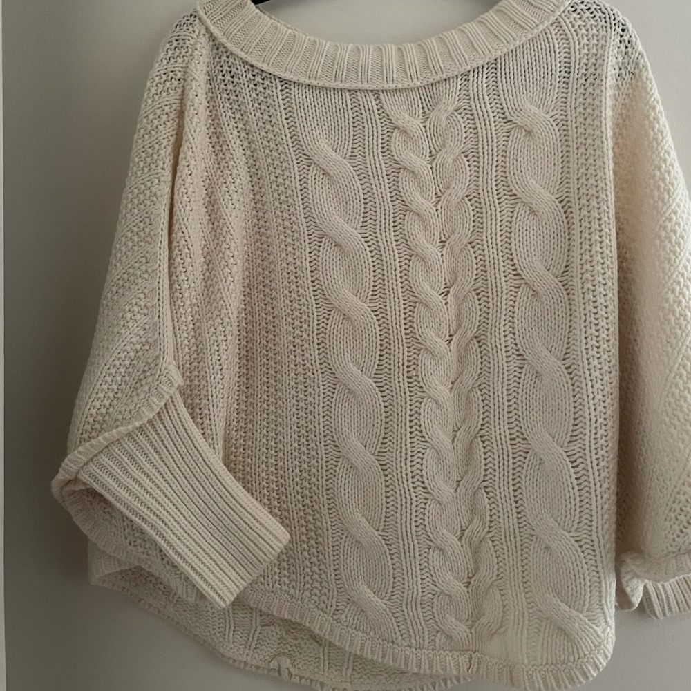 new with tags loft knitted poncho sweater! - Picture 2 of 4